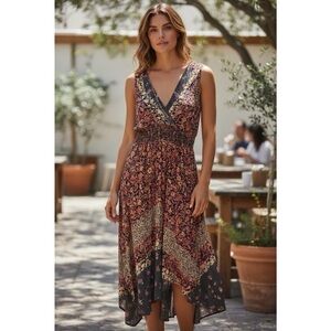 Angie Multicolor High Low Dress